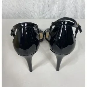 MICHAEL Michael Kors Simone Dress Sandals Black Patent Leather NIB